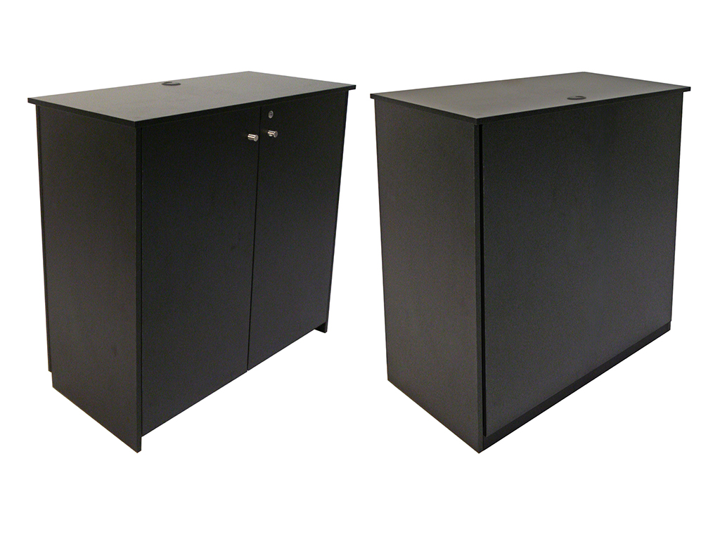 Puidoux | Black lockable counter | H107xL110xP54cm