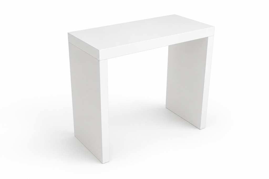 Boudry | Table haute blanche | L120xP60xH110cm