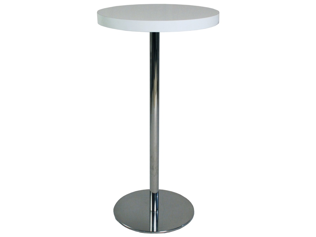 Meyrin | High and round table in wood | H110xD60cm
