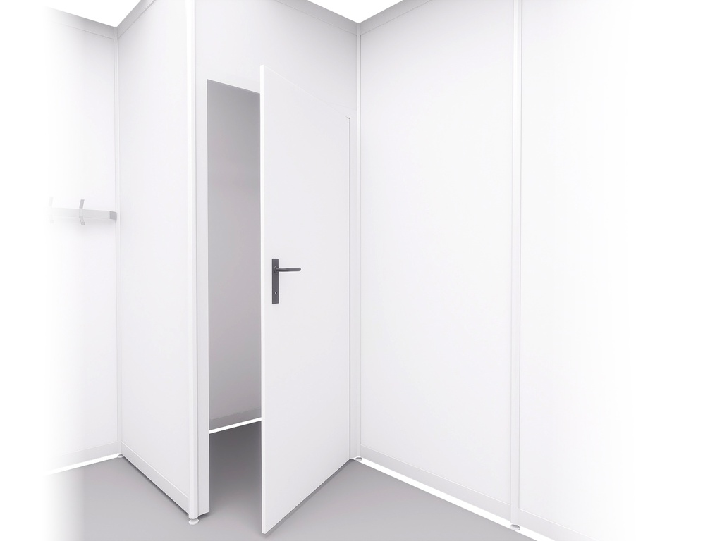White lockable door