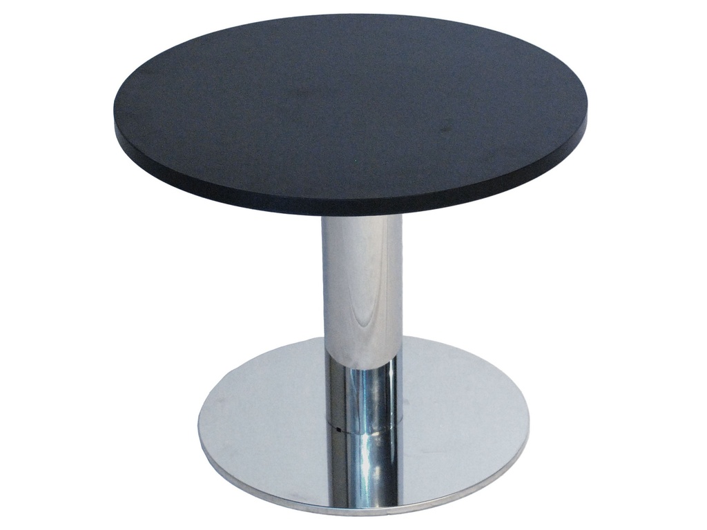 Glaris | Black & round couch table 