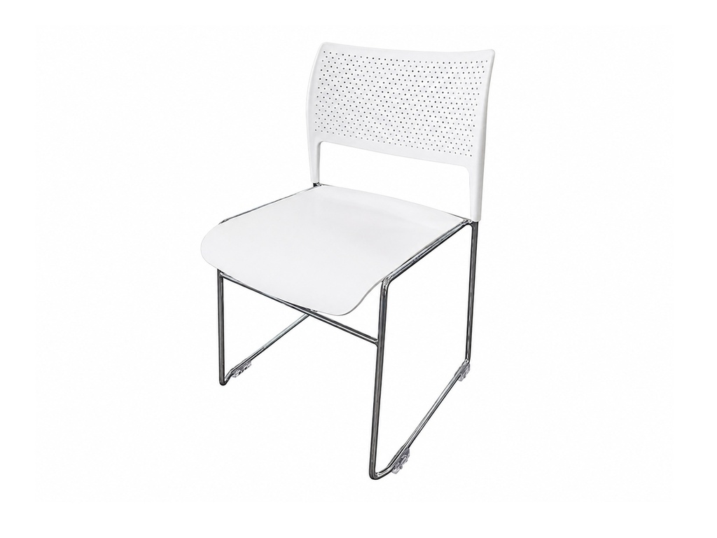 Lutry | White chair - metal feet