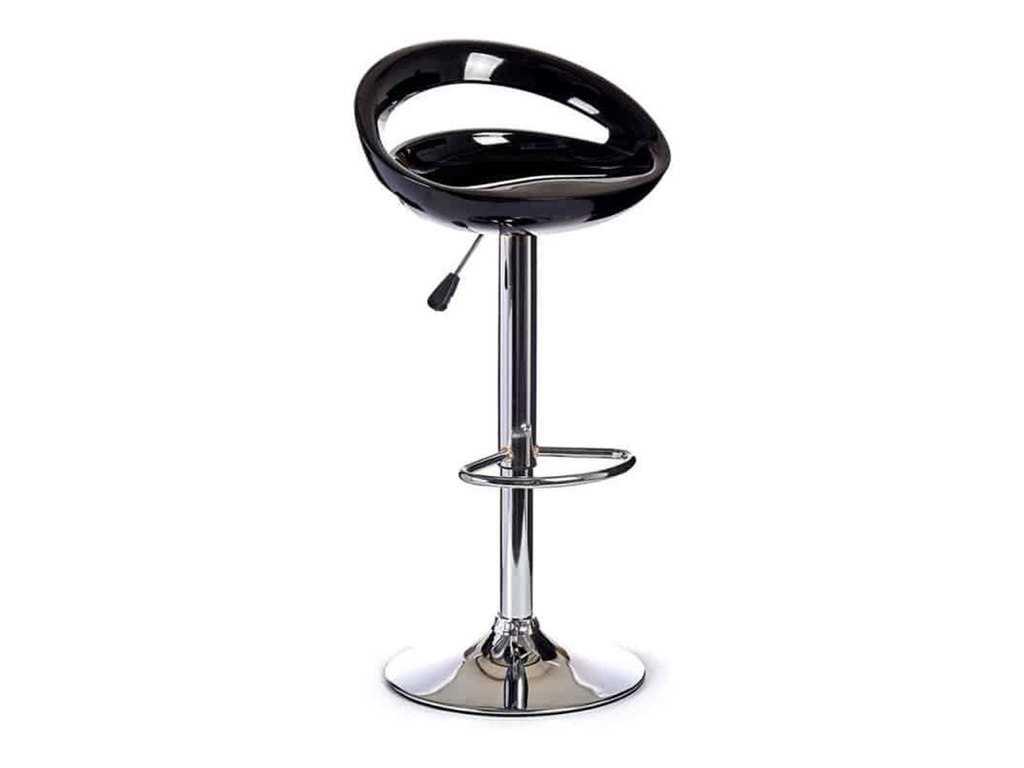 Rolle | Black adjustable high stool | H57/76xL46xP40cm