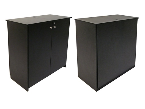Puidoux | Black lockable counter | H107xL110xP54cm