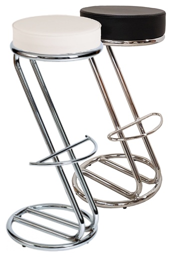 Zurich | White artifical leather stool